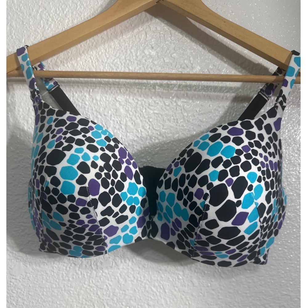 NWT Cacique Intimates 38DD Underwire Bra Multi Color Print Extra Straps